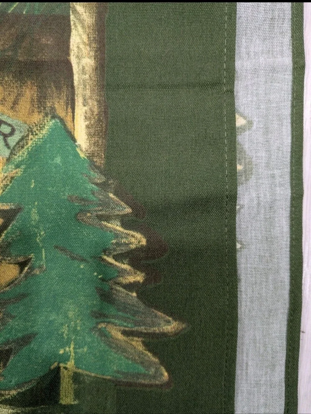 Vtg Expressions Fishing Lodge Cabin Moose Rustic Shower Curtain Thick Poly Duck